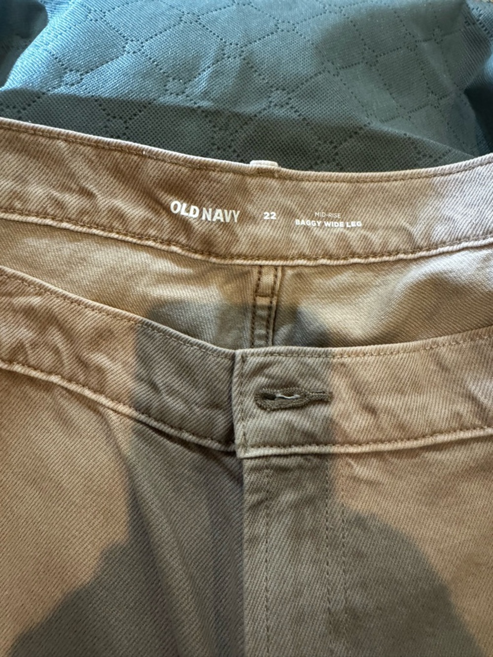 Old Navy Pinkish taupe Mid-Rise Baggy Wide Leg Pants